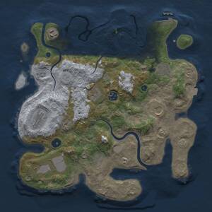 Thumbnail Rust Map: Procedural Map, Size: 3500, Seed: 1788893757, 15 Monuments