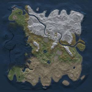 Thumbnail Rust Map: Procedural Map, Size: 4250, Seed: 1656634549, 16 Monuments