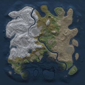 Thumbnail Rust Map: Procedural Map, Size: 3500, Seed: 392562492, 12 Monuments