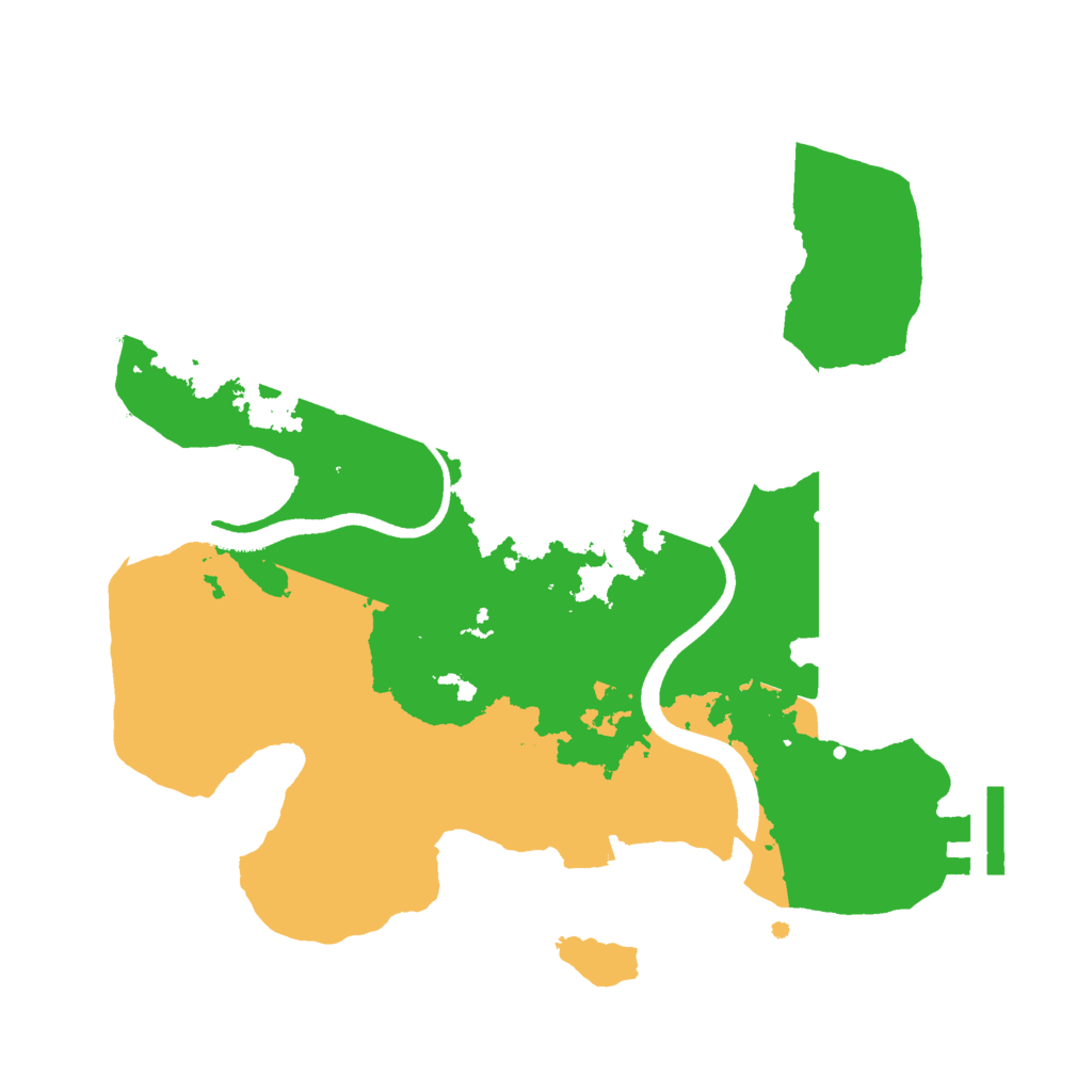 Biome Rust Map: Procedural Map, Size: 2500, Seed: 59565