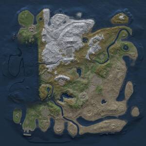 Thumbnail Rust Map: Procedural Map, Size: 4000, Seed: 1494409130, 15 Monuments