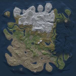 Thumbnail Rust Map: Procedural Map, Size: 4500, Seed: 595952897, 17 Monuments