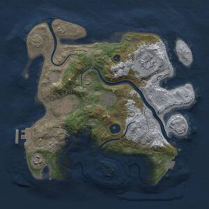 Thumbnail Rust Map: Procedural Map, Size: 3000, Seed: 602602, 10 Monuments