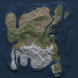 Thumbnail Rust Map: Procedural Map, Size: 3000, Seed: 8319406, 12 Monuments