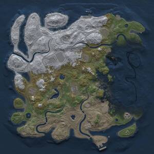 Thumbnail Rust Map: Procedural Map, Size: 4250, Seed: 873203201, 15 Monuments