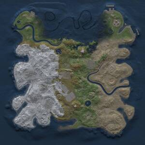Thumbnail Rust Map: Procedural Map, Size: 3750, Seed: 1474815256, 17 Monuments