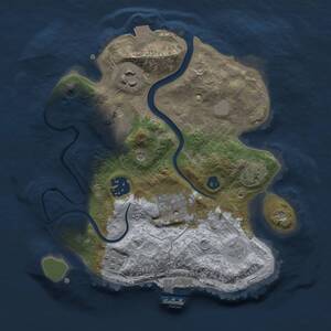 Thumbnail Rust Map: Procedural Map, Size: 2500, Seed: 43146632, 10 Monuments