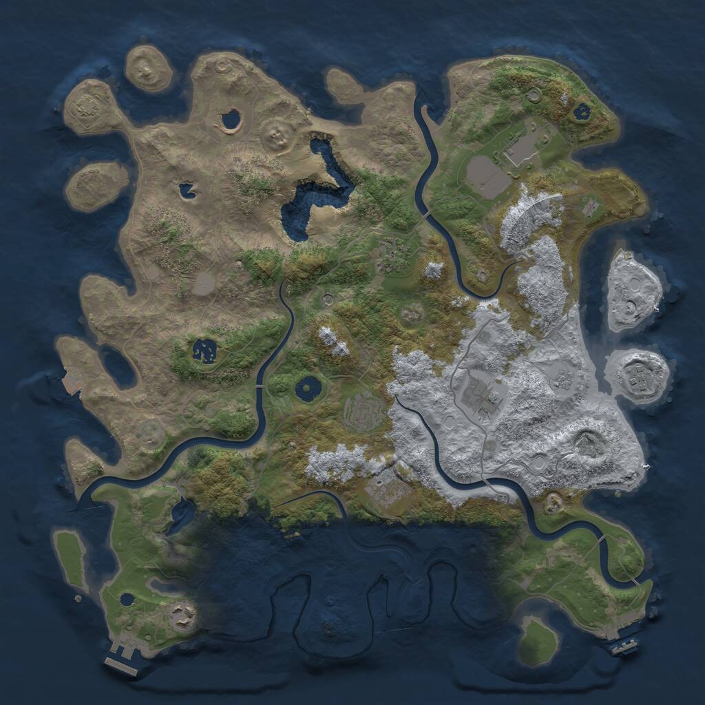 Rust Map: Procedural Map, Size: 4200, Seed: 12556107, 15 Monuments