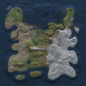 Thumbnail Rust Map: Procedural Map, Size: 3500, Seed: 620720397, 14 Monuments