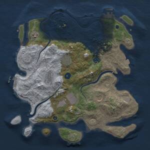 Thumbnail Rust Map: Procedural Map, Size: 3500, Seed: 2766671, 13 Monuments