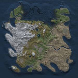 Thumbnail Rust Map: Procedural Map, Size: 3900, Seed: 1495384945, 17 Monuments