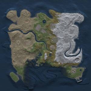 Thumbnail Rust Map: Procedural Map, Size: 3700, Seed: 166388184, 17 Monuments