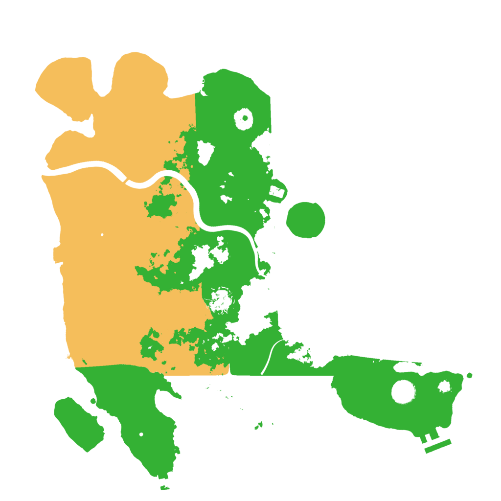 Biome Rust Map: Procedural Map, Size: 3700, Seed: 166388184