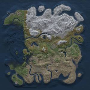 Thumbnail Rust Map: Procedural Map, Size: 4250, Seed: 878885218, 16 Monuments