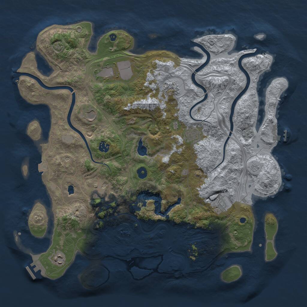 Rust Map: Procedural Map, Size: 4250, Seed: 19062025, 15 Monuments