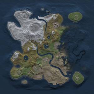 Thumbnail Rust Map: Procedural Map, Size: 3000, Seed: 1182851331, 12 Monuments
