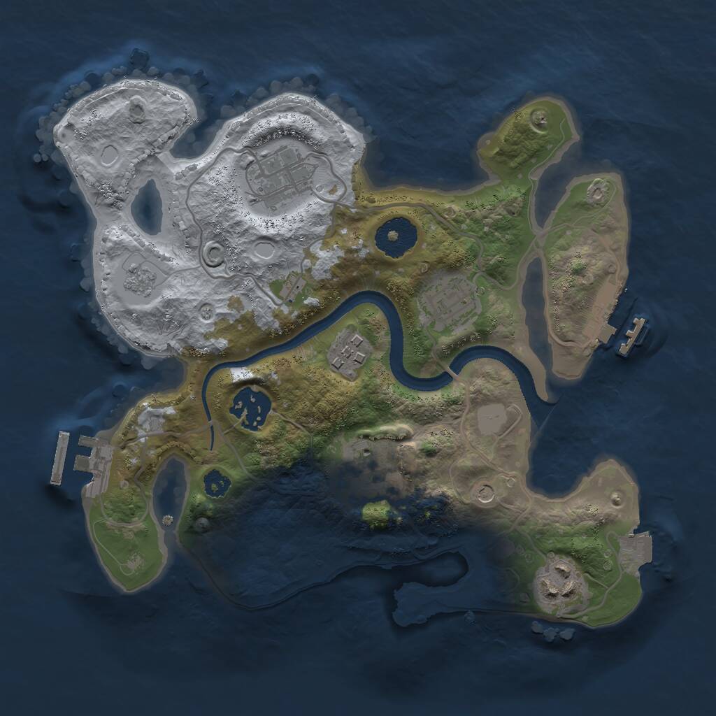 Rust Map: Procedural Map, Size: 2700, Seed: 726640067, 11 Monuments