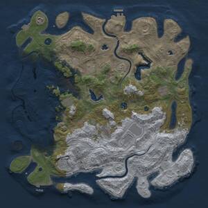 Thumbnail Rust Map: Procedural Map, Size: 4500, Seed: 1514021262, 16 Monuments