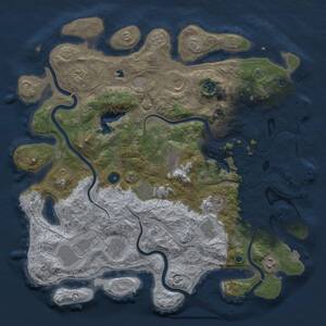 Thumbnail Rust Map: Procedural Map, Size: 4250, Seed: 1547545658, 16 Monuments
