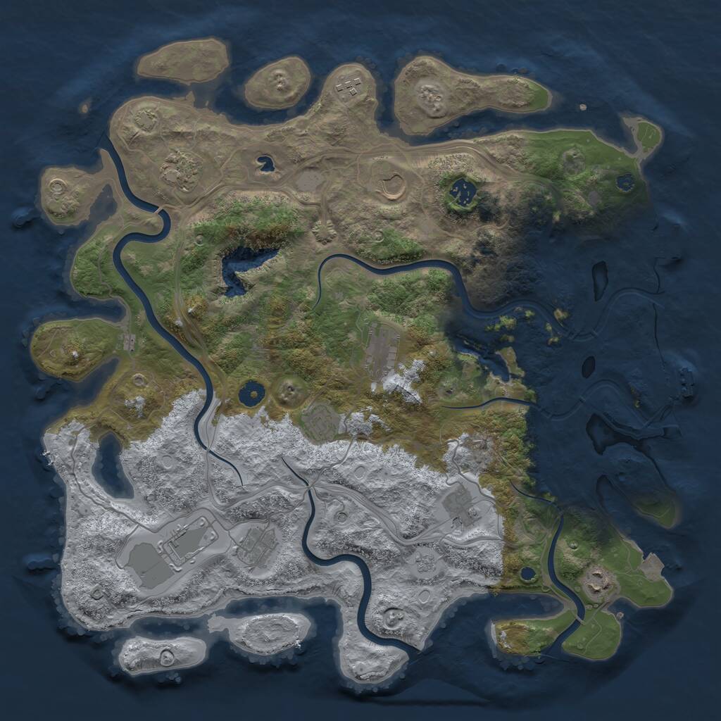 Rust Map: Procedural Map, Size: 4250, Seed: 1547545658, 16 Monuments