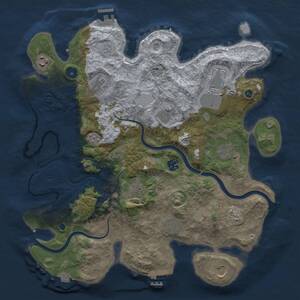 Thumbnail Rust Map: Procedural Map, Size: 3850, Seed: 1414098294, 16 Monuments