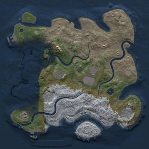 Thumbnail Rust Map: Procedural Map, Size: 3500, Seed: 1516299002, 13 Monuments