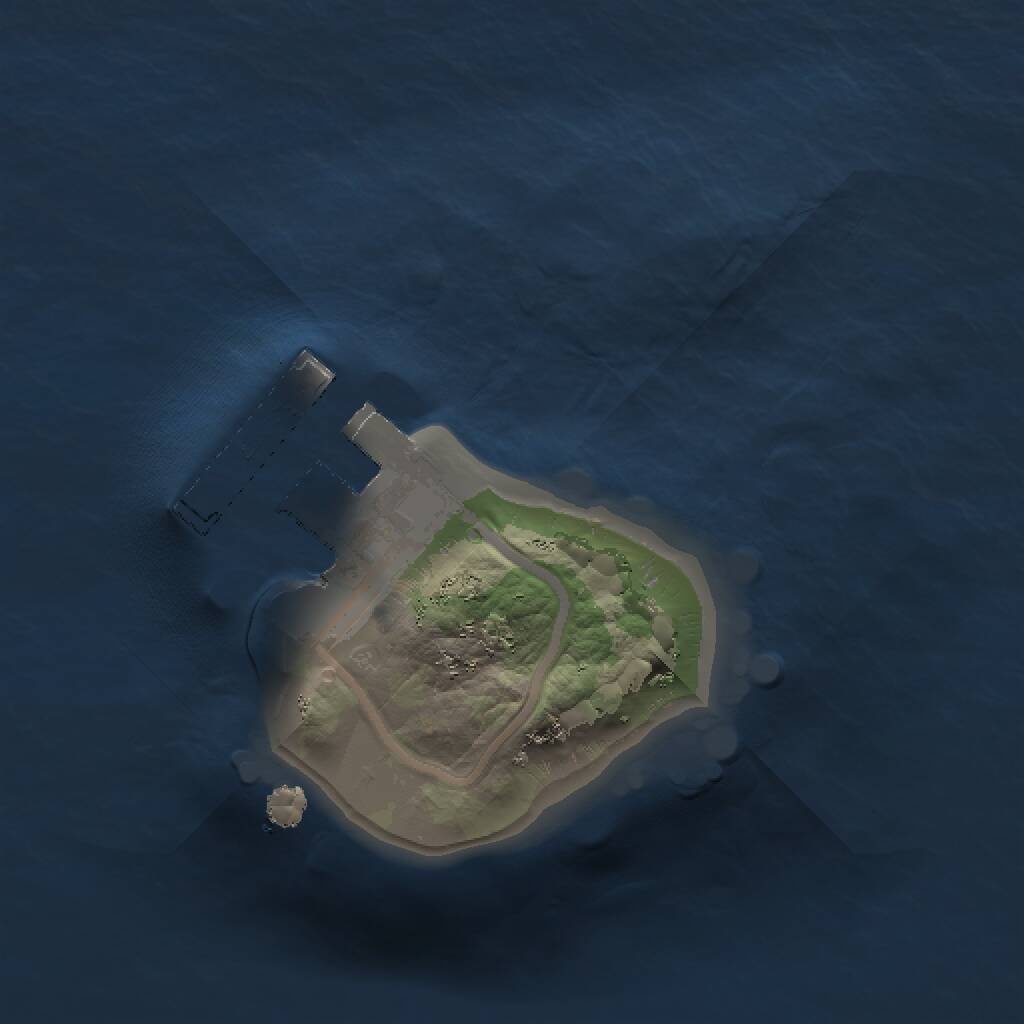 Rust Map: Procedural Map, Size: 1000, Seed: 1405745797, 2 Monuments