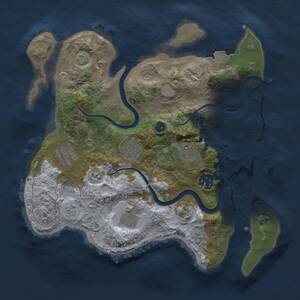 Thumbnail Rust Map: Procedural Map, Size: 3000, Seed: 1990816993, 11 Monuments
