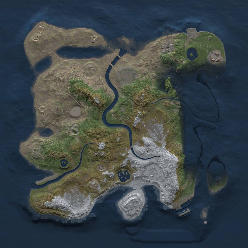 Rust Map: Procedural Map, Size: 3100, Seed: 500334, 11 Monuments