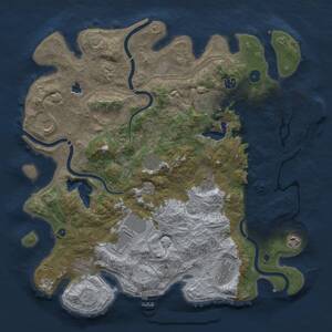 Thumbnail Rust Map: Procedural Map, Size: 4250, Seed: 35876746, 17 Monuments