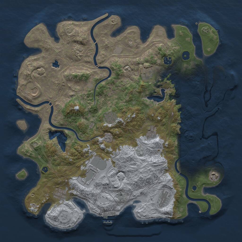 Rust Map: Procedural Map, Size: 4250, Seed: 35876746, 17 Monuments