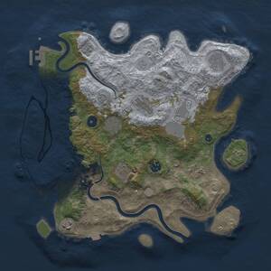 Thumbnail Rust Map: Procedural Map, Size: 3700, Seed: 1442938727, 15 Monuments