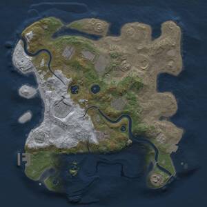 Thumbnail Rust Map: Procedural Map, Size: 3500, Seed: 670091793, 15 Monuments