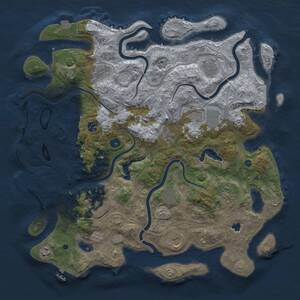 Thumbnail Rust Map: Procedural Map, Size: 4433, Seed: 765628096, 17 Monuments