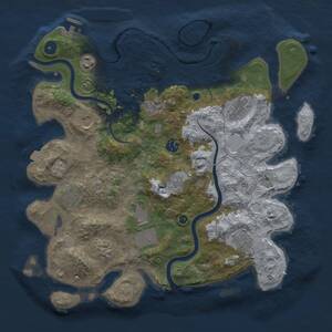 Thumbnail Rust Map: Procedural Map, Size: 3800, Seed: 1710589486, 16 Monuments