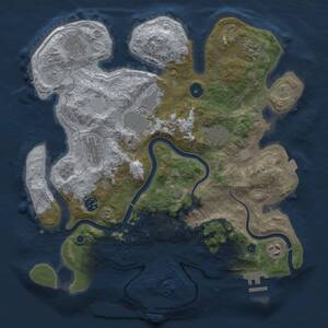 Thumbnail Rust Map: Procedural Map, Size: 3600, Seed: 359071461, 15 Monuments