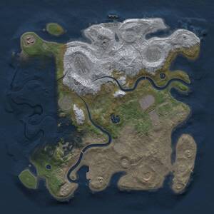 Thumbnail Rust Map: Procedural Map, Size: 3578, Seed: 1, 15 Monuments
