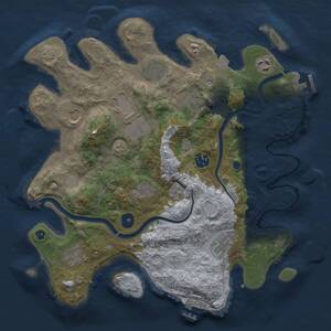 Thumbnail Rust Map: Procedural Map, Size: 3500, Seed: 1821282231, 16 Monuments