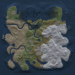 Thumbnail Rust Map: Procedural Map, Size: 3750, Seed: 1956556824, 16 Monuments