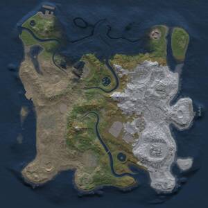 Thumbnail Rust Map: Procedural Map, Size: 3500, Seed: 1904750662, 16 Monuments