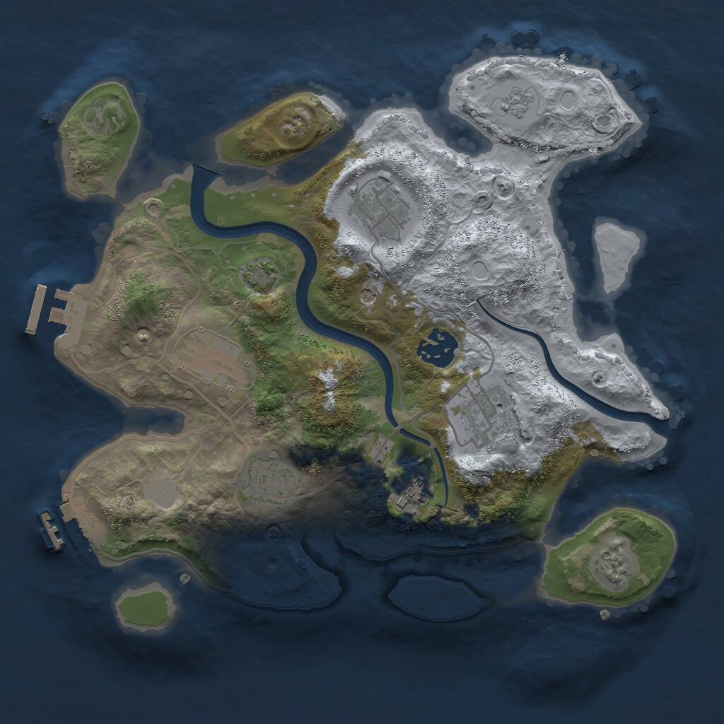 Rust Map: Procedural Map, Size: 2900, Seed: 1234567890, 12 Monuments