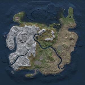 Thumbnail Rust Map: Procedural Map, Size: 3500, Seed: 1530280916, 14 Monuments