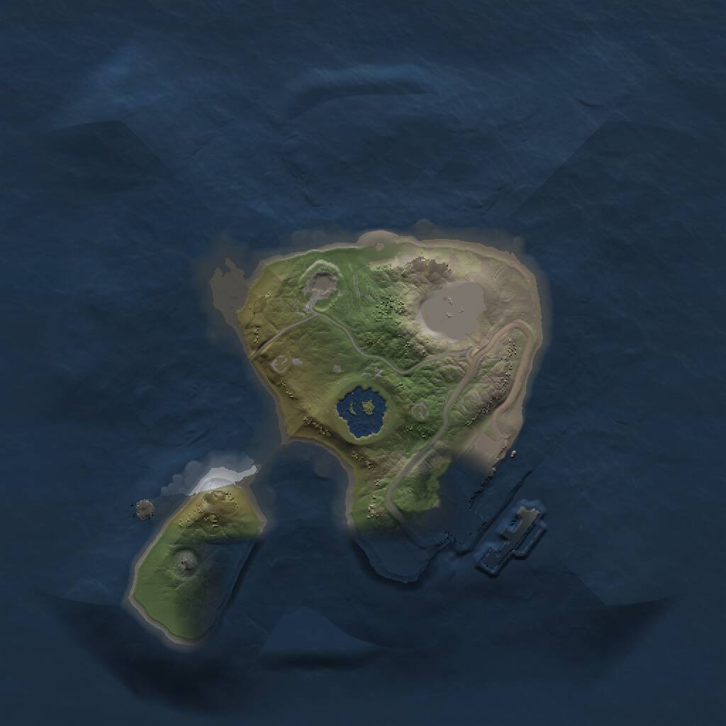 Rust Map: Procedural Map, Size: 1500, Seed: 525983296, 2 Monuments