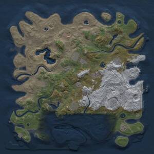 Thumbnail Rust Map: Procedural Map, Size: 4500, Seed: 503041010, 17 Monuments