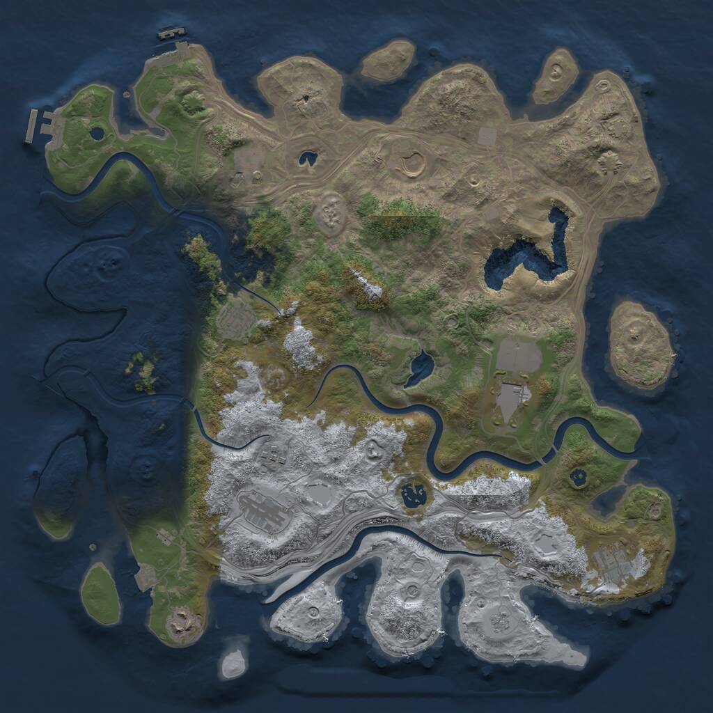 Rust Map: Procedural Map, Size: 4250, Seed: 385486455, 15 Monuments