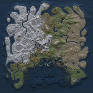 Thumbnail Rust Map: Procedural Map, Size: 5000, Seed: 984756, 16 Monuments