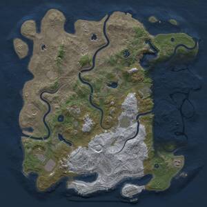 Thumbnail Rust Map: Procedural Map, Size: 4500, Seed: 416475475, 16 Monuments