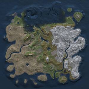 Thumbnail Rust Map: Procedural Map, Size: 4000, Seed: 1705365939, 17 Monuments