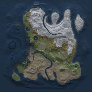 Thumbnail Rust Map: Procedural Map, Size: 3000, Seed: 2137407524, 11 Monuments