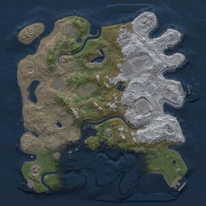 Thumbnail Rust Map: Procedural Map, Size: 4000, Seed: 1877328415, 17 Monuments